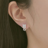 Frame Cube Pearl Open Ring