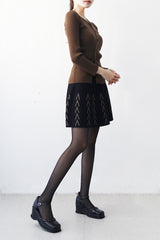 Ethel pattern knit skirt