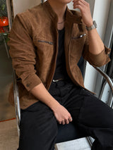 Robe biker suede jacket