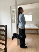 WORK STRIPE BALLOON JEANS