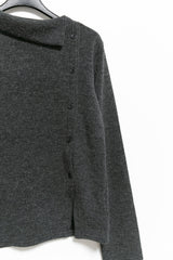 bokashi unbal collar knit top(4colors)