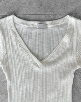 SOFT RIB V-NECK TEE