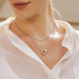 [worn by kim heejae gfriend sowon] silver linked rhodium plating + 925 silver necklace N062-02H