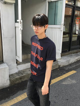 ザフィアー レタリングショートスリーブTシャツ 4C