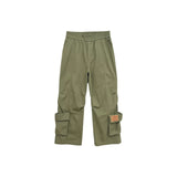 Khaki Cargo Wide Leg Straight Pants