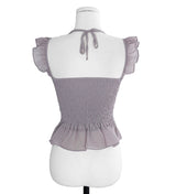 clarity off ruffle & chiffon blouse