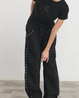 Riveted Double Waist Jeans
