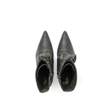 Eyelet Lace-Up Walker Heel(Khaki)
