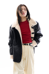 Lux eco fleece leather mustang