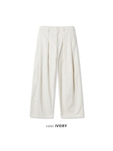 ASCLO Wool Deep Tuck Wide Slacks (3color)