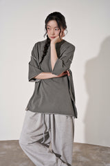 VINTAGE P. DYEING CUT-OUT 1/2 BOX TEE (Khaki)