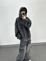 カモサイファーフーデッドジップアップ