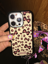 brown leopard glass case