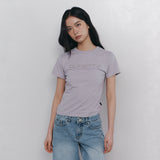 C ロゴコンベックスTシャツ_グレー