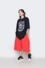 ロングワイドスウェットハーフパンツ