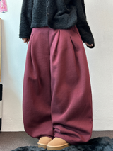 M,XL🤎2サイズ🤎 ダブルピンタックワイドロングバルーンパンツ ❤🤎🖤🩶4カラー