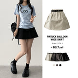 Lipo Pintuck Belt Set Banding Miniskirt
