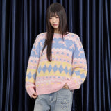 ドルフィンヘアリーグラフィックニット