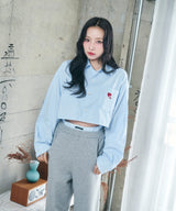 UNISEX 2WAYハートシャツ ブルー