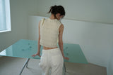 Linen belted pants_ivory