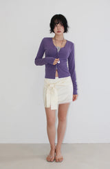 STRAP LACE MINI SKIRT