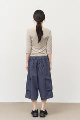 (W) Ash Striped Top
