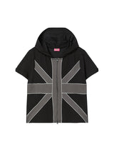 クロスパッチフーディー (BLACK)