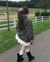 Washing short pigment jacket