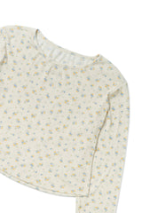 デイジークロップTシャツ_クリーム