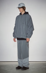  SHIRRING SLEEVED MA-1_GRAY