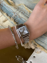 Squared Metal Wrist Watch 2colors