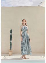 Dahlia Halter Dress Green