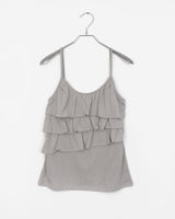 Monsi Cancan Layered Back Banding Shirring Sleeveless