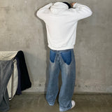 Front pocket washing denim (2color)