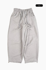 Terry wide belted sweatpants