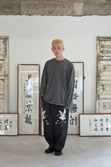 VINTAGE P. DYEING CUT-OUT BOX TEE (Charcoal)