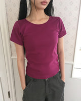 Coolber Round Neck Short Sleeve T-Shirt