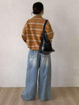 552 Cut-out Wide Denim Pants