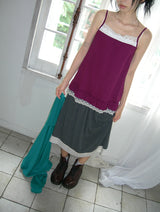 Severine Lace Color Layered Strap Sleeveless