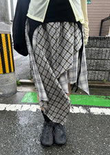 RAW CHECK SKIRT