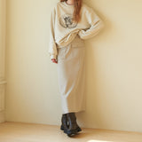 Pocket Long Skirt Beige