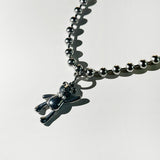 Metallic mini Bear Necklace