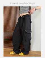 [Unisex]ダーツカーゴワイドパンツ(2color)