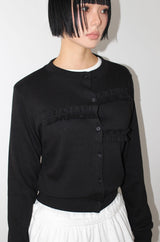 FRILL RIB KNIT CARDIGAN