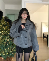 [wool 40%] スティンアルパカハイネックコート