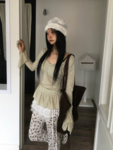 フリルシャーリングブラウスTシャツ