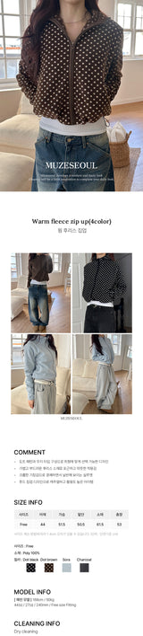 Warm fleece zip up(4color)