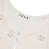 Beads Lip Sleeveless (Cream)