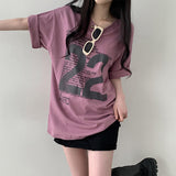 TL Overfit Lettering Printing Short Sleeve Tee