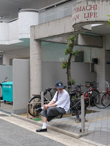 WEE ピンタック ストライプ バミューダ スラックス